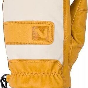 Flylow Unicorn Mitt , Natural/flamingo Small Unisex Waterproof ski Gloves